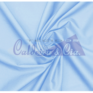 Tecido Tricoline Silky Lisa cor - 3770 (Azul Claro)